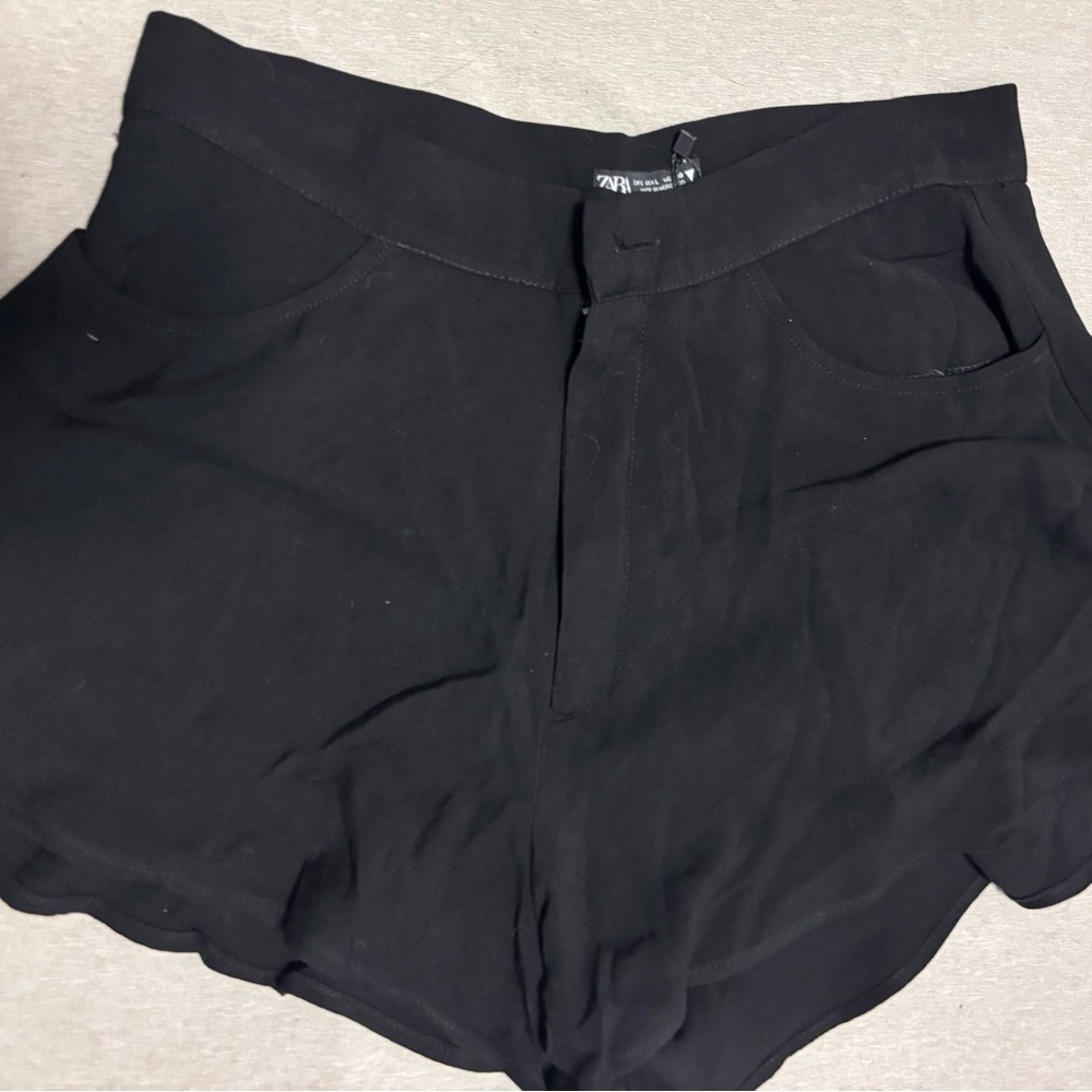 Zara High Waist Black Women's Shorts